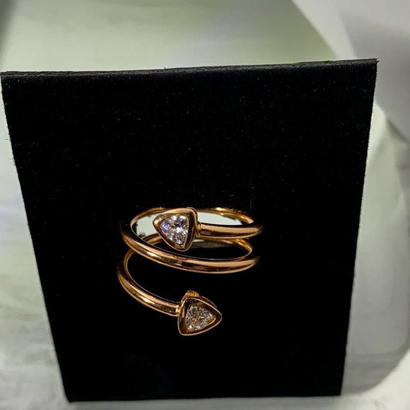 18k Rose Gold over sterling silver cubic zirconia - Picture 2 of 4